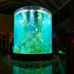 中国カスタム格安スーパーラウンドpmmaガラス水族館クリアシリンダーアクリル魚タンク
